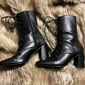 Black Lace Up Boots